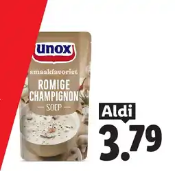 Lidl Unox Romige Champignon Soep aanbieding