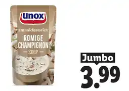Lidl Unox romige champignon soep aanbieding