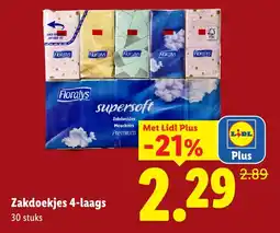 Lidl Floralys Zakdoekjes 4-laags aanbieding