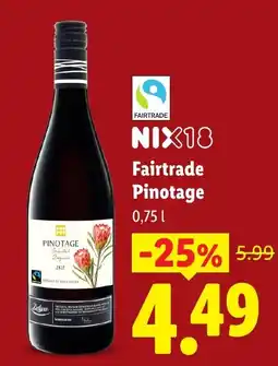 Lidl Nix18 Fairtrade Pinotage aanbieding