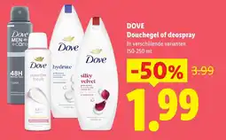 Lidl Dove Douchegel of deospray aanbieding