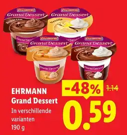 Lidl Ehrmann Grand Dessert aanbieding