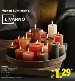 Lidl Livarno Rustieke Stompkaarsen aanbieding