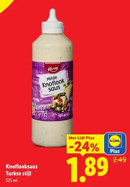 Lidl Knoflooksaus Turkse stijl aanbieding