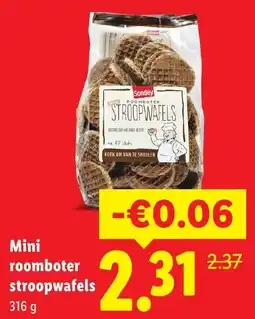 Lidl Sondey Mini roomboter stroopwafels aanbieding