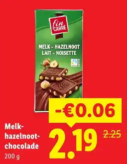 Lidl Fin Carre Melk-hazelnoot-chocolade aanbieding