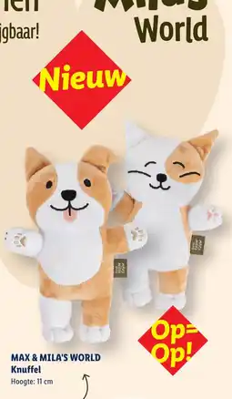 Lidl Max & Mila's World Knuffel aanbieding