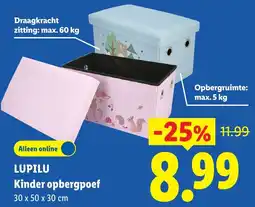 Lidl Lupilu Kinder opbergpoef aanbieding