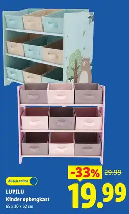 Lidl LUPILU Kinder opbergkast aanbieding