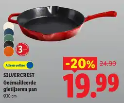 Lidl Silvercrest Geëmailleerde gietijzeren pan aanbieding