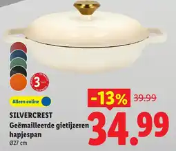 Lidl Silvercrest Geëmailleerde gietijzeren hapjespan aanbieding