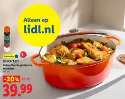 Lidl Alle geëmailleerde gietijzeren braadpan aanbieding