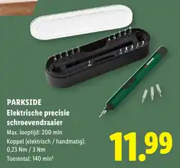 Lidl Parkside Elektrische precisie schroevendraaier aanbieding