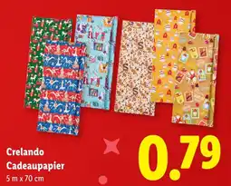 Lidl Crelando Cadeaupapier aanbieding