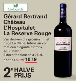 Sligro Gérard Bertrand Château L'Hospitalet La Reserve Rouge aanbieding
