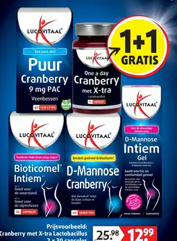 Lucovitaal Lucovitaal Cranberry met X-tra Lactobacillus aanbieding