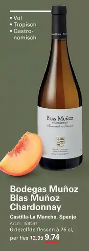 Sligro Bodegas Muñoz Blas Muñoz Chardonnay aanbieding