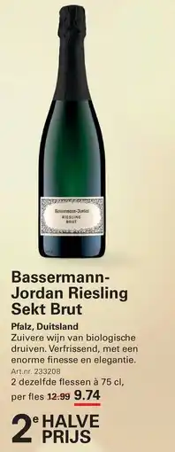 Sligro Bassermann-Jordan Riesling Sekt Brut aanbieding