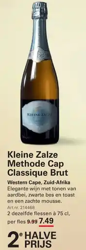 Sligro Kleine Zalze Methode Cap Classique Brut aanbieding