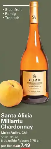 Sligro Santa Alicia Millantu Chardonnay aanbieding