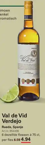 Sligro Val de Vid Verdejo aanbieding