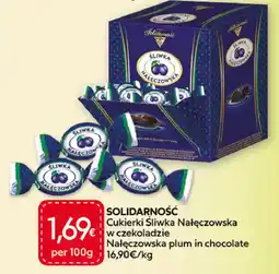 Food Plus Solidarność Cukierki Śliwka Nałęczowska w czekoladzie aanbieding