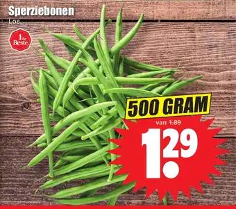 Dirk Sperziebonen 500 gram aanbieding