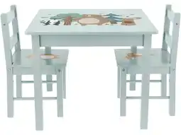 Lidl LUPILU Kinder tafel met 2 stoelen, lichtblauw aanbieding