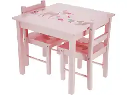 Lidl LUPILU Kinder tafel met 2 stoelen, lichtroze aanbieding