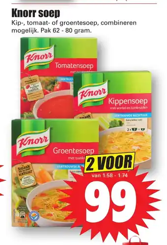 Dirk Knorr soep pak 62-80 gram aanbieding