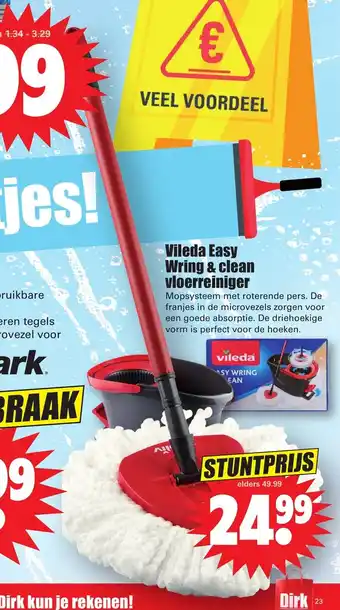 Dirk Vileda Easy Wring & Clean vloerreiniger aanbieding