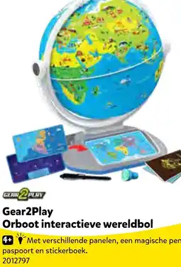 Intertoys Gear2Play Orboot interactieve wereldbol aanbieding