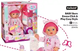 Intertoys BABY Born Emma Click & Play Cozy Style aanbieding