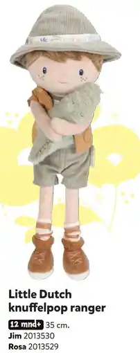 Intertoys Little Dutch knuffelpop ranger aanbieding