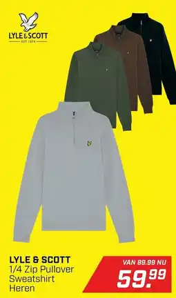 Daka Sport Lyle & Scott 1/4 Zip Pullover Sweatshirt Heren aanbieding