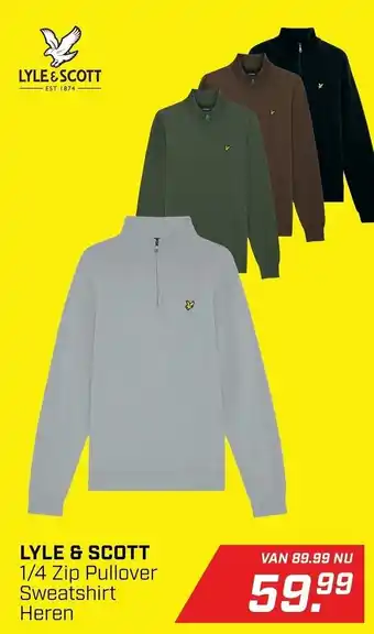 Lyle & Scott 1/4 Zip Pullover Sweatshirt Heren