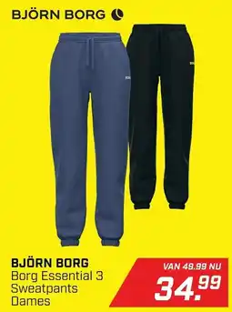 Daka Sport Björn Borg Borg Essential 3 Sweatpants Dames aanbieding