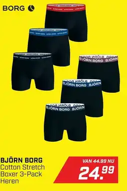 Daka Sport Björn Borg Cotton Stretch Boxer 3-Pack aanbieding