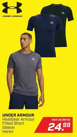 Daka Sport Under Armour HeatGear Armour Fitted Short Sleeve Heren aanbieding