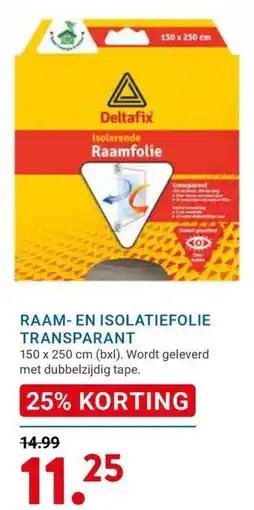 Kluswijs Deltafix isolerende raamfolie aanbieding
