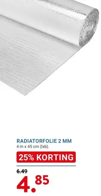 Radiatorfolie 2 mm