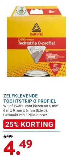 Kluswijs Deltafix zelfklevende tochtstrip o-profiel aanbieding