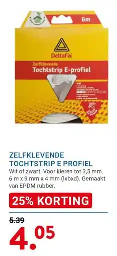 Kluswijs Deltafix zelfklevende tochtstrip e-profiel aanbieding