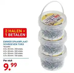Kluswijs emmer spaanplaat-schroeven torx aanbieding