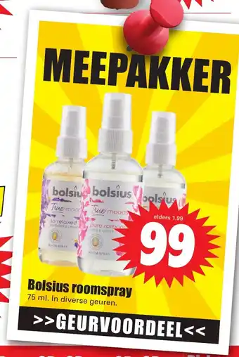 Dirk Bolsius roomspray 75 ml aanbieding