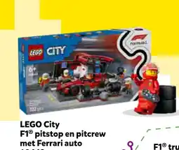 Intertoys Lego city F1 pitstop en pitcrew met ferrari auto aanbieding