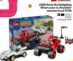 Intertoys LEGO Sonic the Hedgehog Silvers auto vs. Knuckles' monster truck 77118 aanbieding