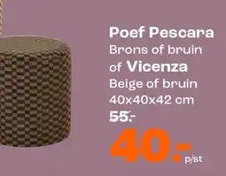 Kwantum Poef Pescara aanbieding