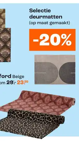 Kwantum Ford beige deurmatten aanbieding
