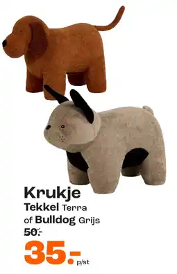 Kwantum Tekkel Terra of Bulldog Grijs aanbieding